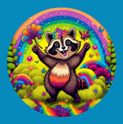SUGAR PATCH BRIGHTS RACCOON IN RAINBOWS PATCH