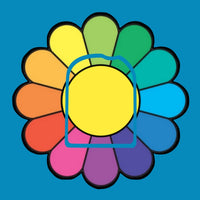 COLOR DAISY ROUND FLOWER SHAPED PATCH