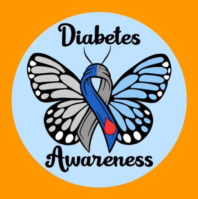 DIABETES AWARENESS BUTTERFLY PATCH