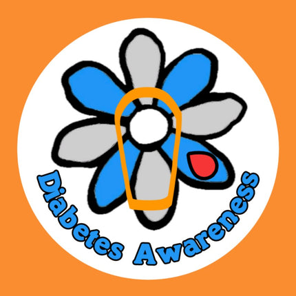 DIABETES AWARENESS DAISY CIRCULAR PATCH