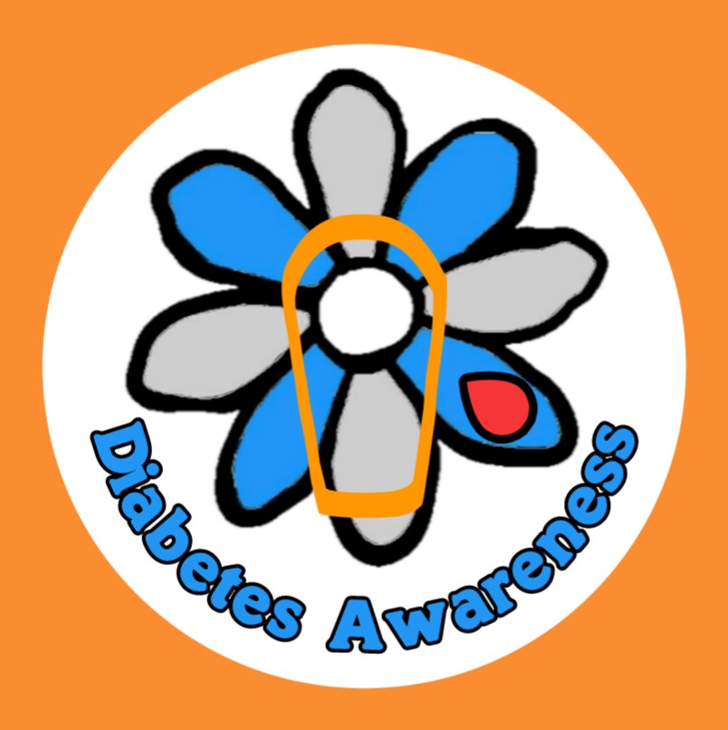 DIABETES AWARENESS DAISY CIRCULAR PATCH