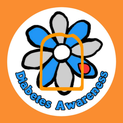 DIABETES AWARENESS DAISY CIRCULAR PATCH