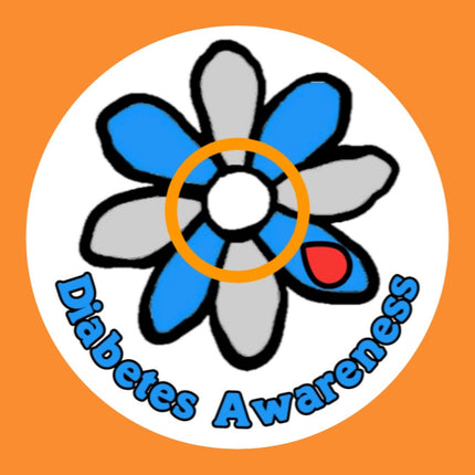 DIABETES AWARENESS DAISY CIRCULAR PATCH