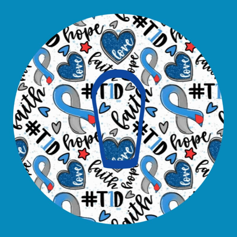 FAITH HOPE & T1D (TYPE ONE DIABETES) CIRCULAR PATCH