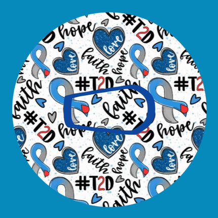 FAITH HOPE & T2D (TYPE TWO DIABETES) CIRCULAR PATCH