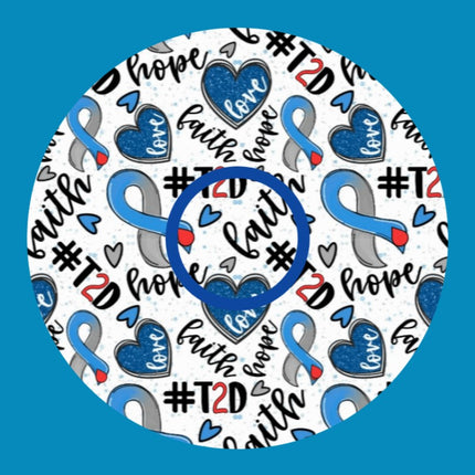 FAITH HOPE & T2D (TYPE TWO DIABETES) CIRCULAR PATCH