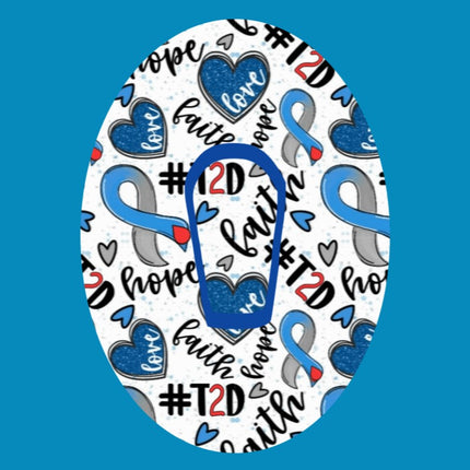 FAITH HOPE & T2D (TYPE TWO DIABETES) OVAL PATCH