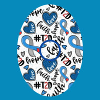 FAITH HOPE & T2D (TYPE TWO DIABETES) OVAL PATCH