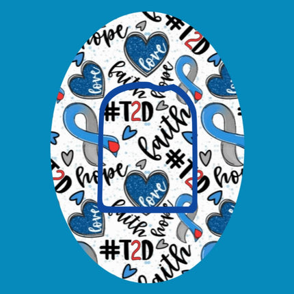 FAITH HOPE & T2D (TYPE TWO DIABETES) OVAL PATCH