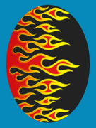 FLAMING HOT  - OVAL