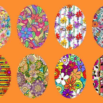 FLOWER MAGIC OVAL 8 PATCH SET