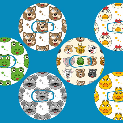 FUNNY FACE ANIMALS CIRCULAR 9 PATCH SET