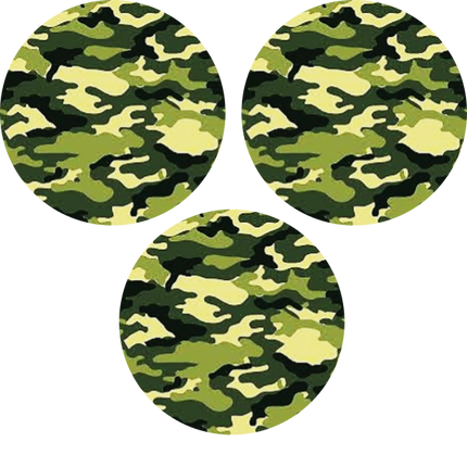 Green Camo Circle - 3 Pack (same device cut-out)