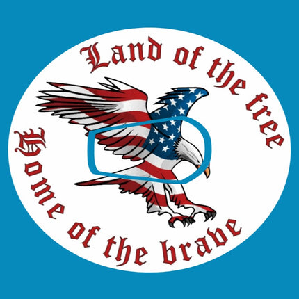 HOME OF THE BRAVE OBLONG OVAL PATCH