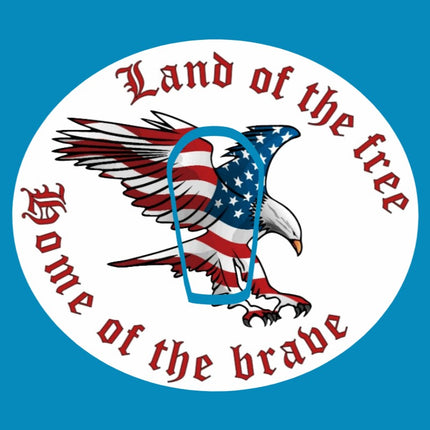HOME OF THE BRAVE OBLONG OVAL PATCH