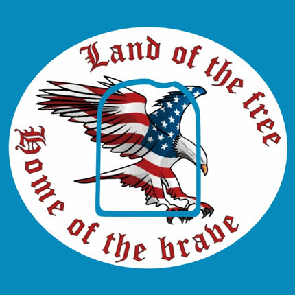 HOME OF THE BRAVE OBLONG OVAL PATCH