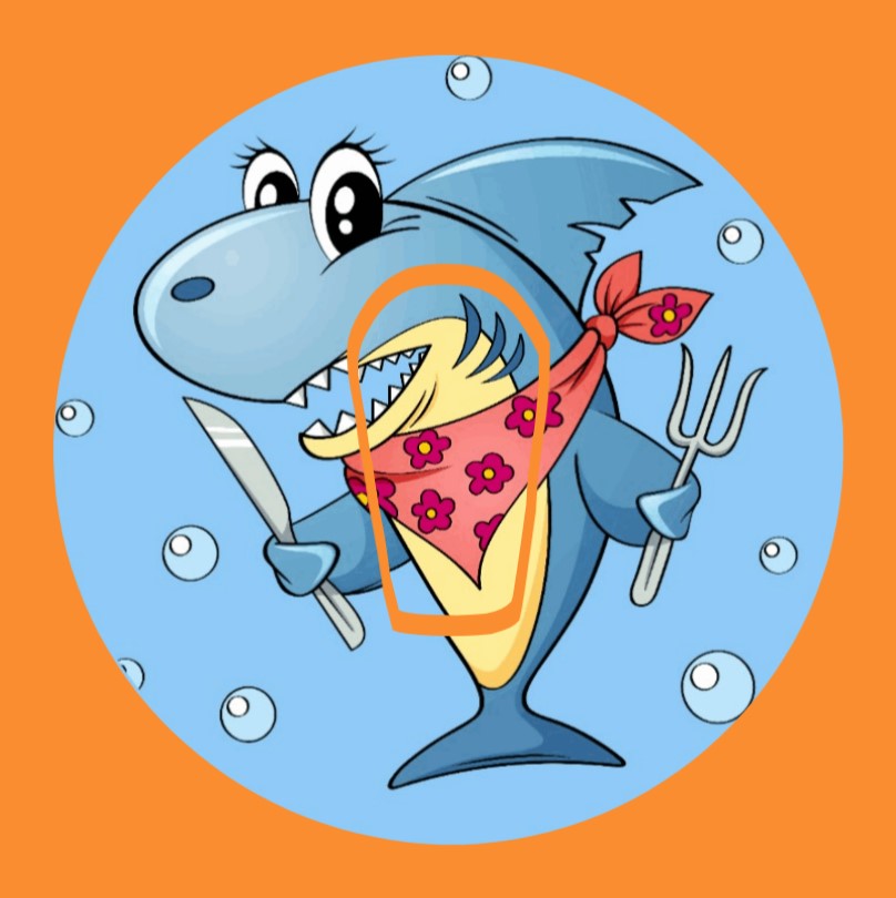 HUNGRY SHARK CIRCULAR PATCH