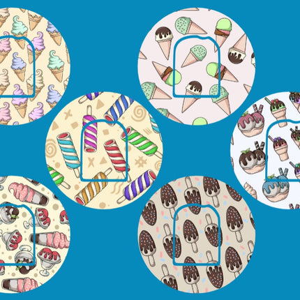 ICE CREAM STORE CIRCULAR 6 PATCH SET