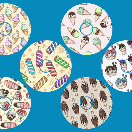 ICE CREAM STORE CIRCULAR 6 PATCH SET