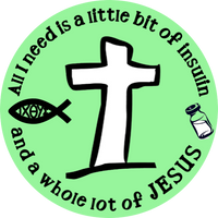 LITTLE BIT OF INSULIN & WHOLE LOT OF JESUS - Mint Green