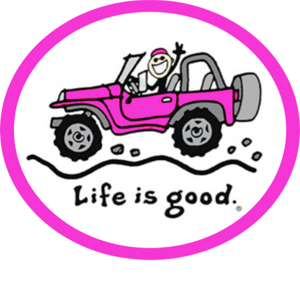 Life is Good - PINK JEEP