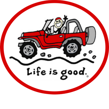 Life is Good - RED JEEP