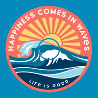 LIG HAPPINESS COMES IN WAVES CIRCULAR PATCH