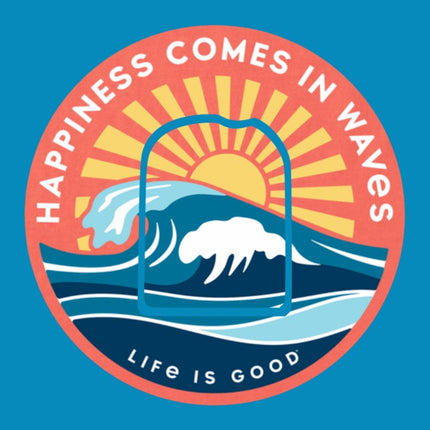 LIG HAPPINESS COMES IN WAVES CIRCULAR PATCH