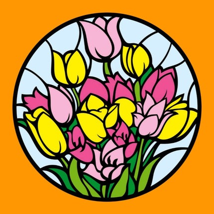 TULIPS OF THE VALLEY CIRCULAR PATCH