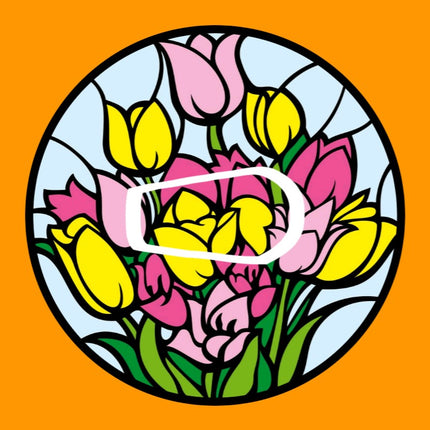 TULIPS OF THE VALLEY CIRCULAR PATCH