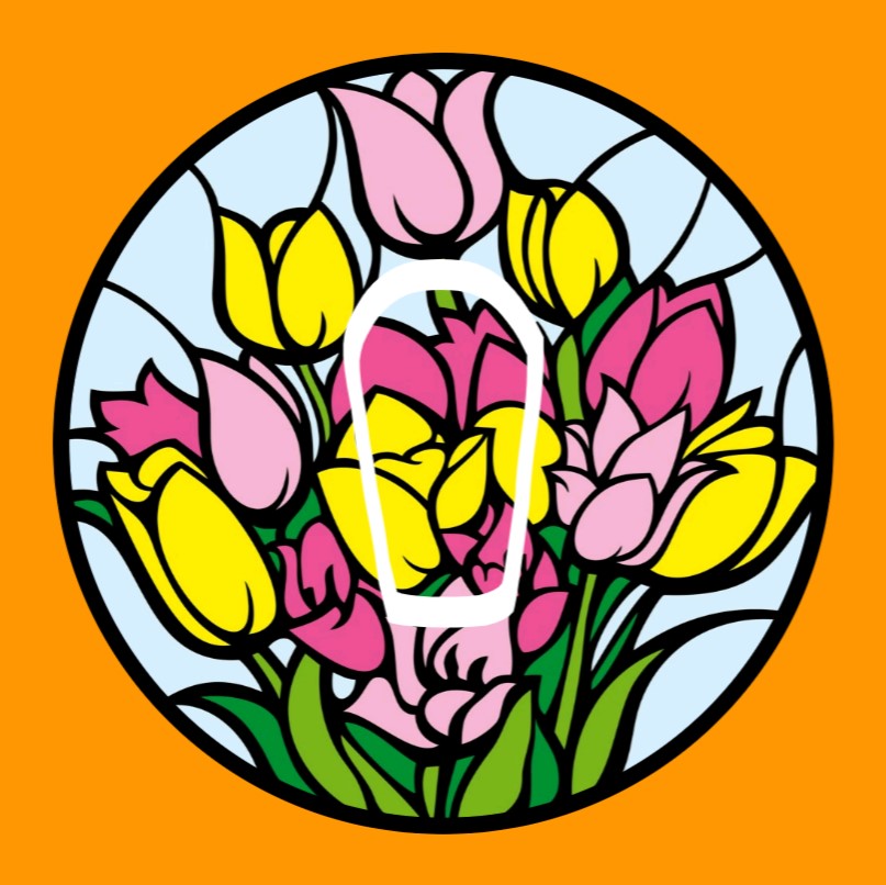 TULIPS OF THE VALLEY CIRCULAR PATCH