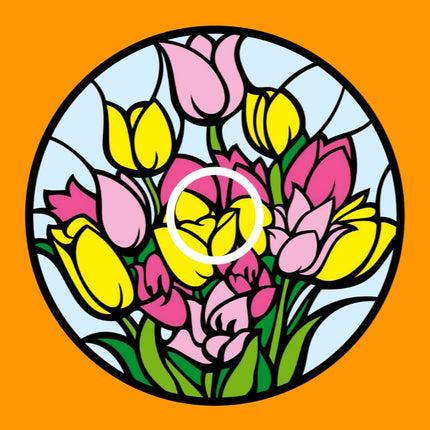 TULIPS OF THE VALLEY CIRCULAR PATCH