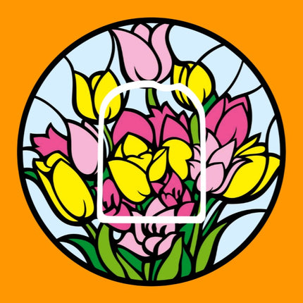 TULIPS OF THE VALLEY CIRCULAR PATCH