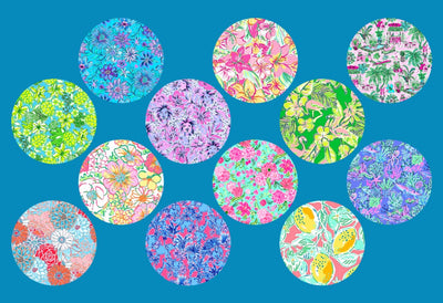 LP INSPIRED SPRING PRINT CIRCULAR 12 PATCH SET