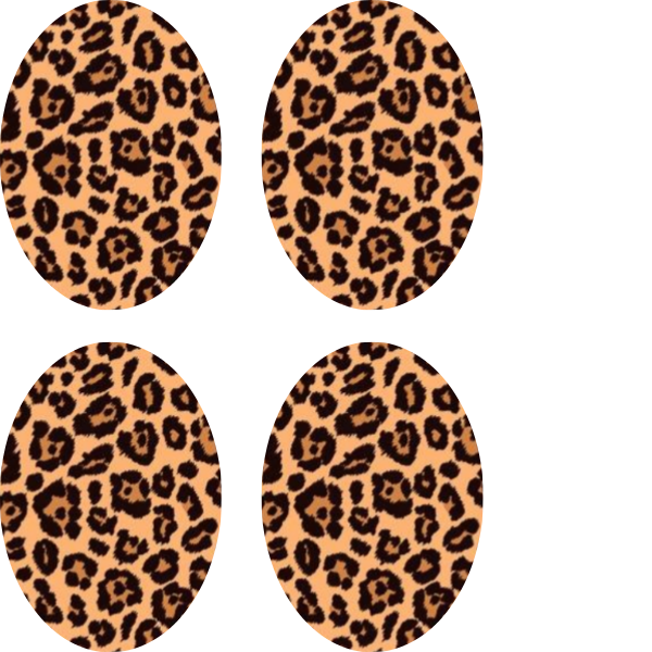 Leopard Spots Oval - 4 Pack (same device cut-out)