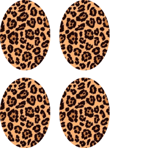 Leopard Spots Oval - 4 Pack (same device cut-out)