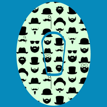 MUSTACHE & BEARD OVAL PATCH