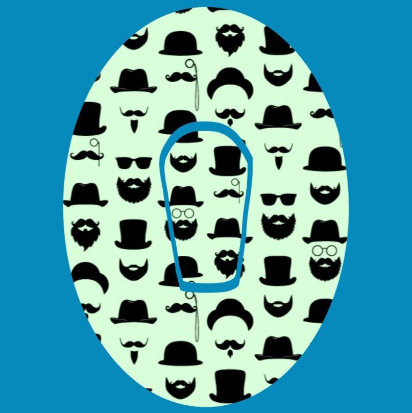 MUSTACHE & BEARD OVAL PATCH