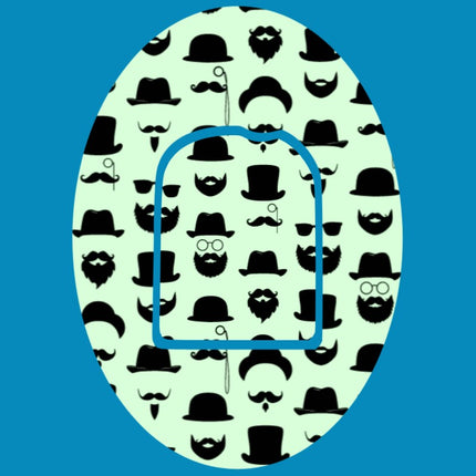 MUSTACHE & BEARD OVAL PATCH