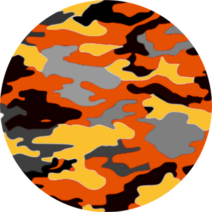 Orange Camo Circle