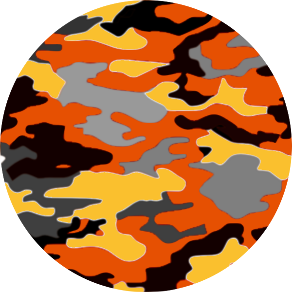 Orange Camo Circle