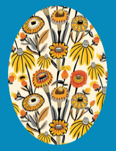 FALL DAISIES - OVAL