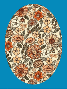 FALL HAPPY FLOWERS - OVAL