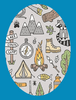 FALL CAMPING DOODLES - OVAL