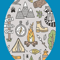 FALL CAMPING DOODLES - OVAL