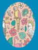TROPICAL BIRD PARADISE - OVAL