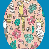 TROPICAL BIRD PARADISE - OVAL