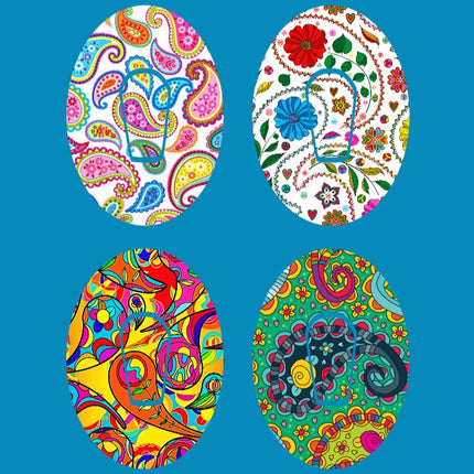 PAISLEY POWER OVAL 4 PATCH SET