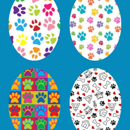 PAWS AND PALS OVAL 4 PATCH SET