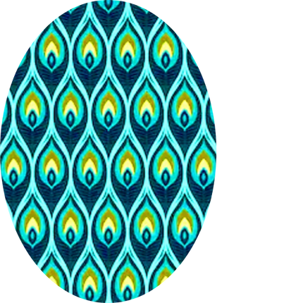 Peacock Pattern Oval